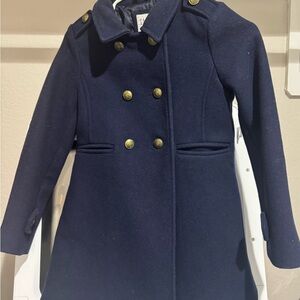 GAP Navy Kids Pea Coat with Brass Buttons